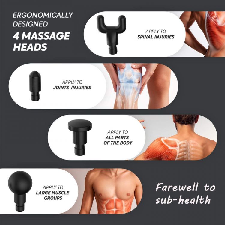 6-Level Variable Frequency Vibration Muscle Massage Gun