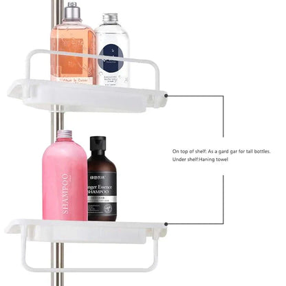 MULTIFUNCTIONAL BATHROOM CORNER SHELF ADJUSTABLE ORGANIZER