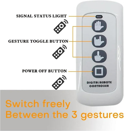 Remote Funny Car Finger Light, 3 Modes LED Warning Safety Finger Sign