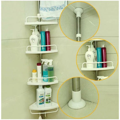 MULTIFUNCTIONAL BATHROOM CORNER SHELF ADJUSTABLE ORGANIZER