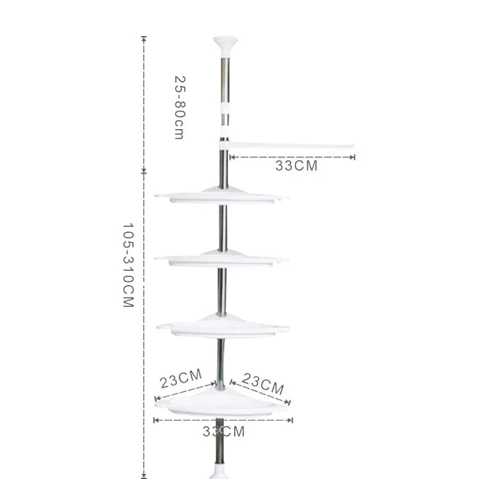 MULTIFUNCTIONAL BATHROOM CORNER SHELF ADJUSTABLE ORGANIZER