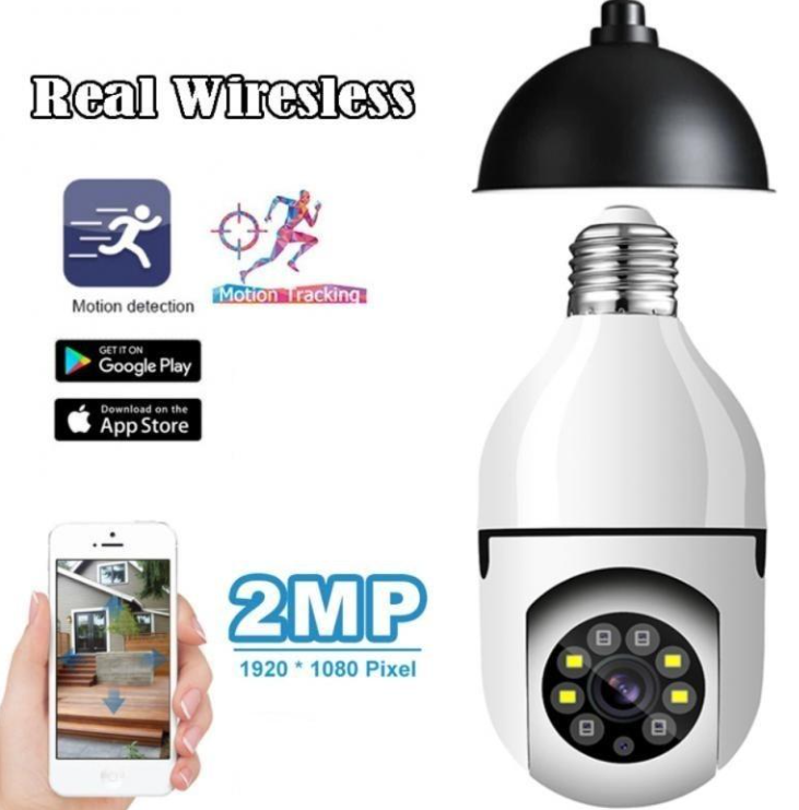 5G Wifi 1080P Light Bulb Camera Two-Way Audio Nigh