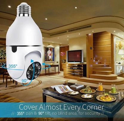 5G Wifi 1080P Light Bulb Camera Two-Way Audio Nigh