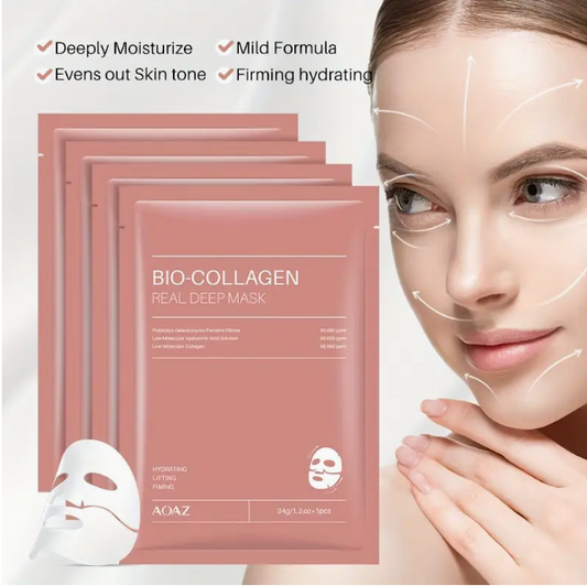 1 Box ( 4-Pack ) Bio-Collagen Real Deep Mask