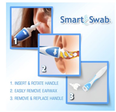 Smart Spiral Earwax Removal Tool with 16 Pcs Washable Tips for Kids & Adults