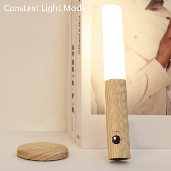 Motion Sensor Night Light with Wooden Handle