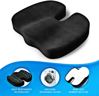 Super Soft Ergo Design Pain Relief Office Chair Coccyx Orthopedic Memory Foam Seat Cushion for Pain Relief