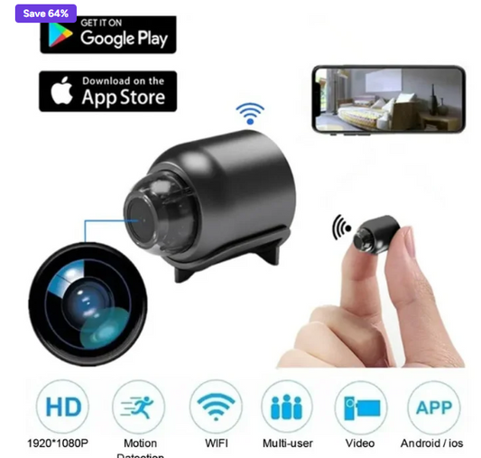 Mini WIFI Camera 1080P HD - Night Vision Included